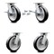 Service Caster 8 Inch Kingpinless Rubber on Aluminum Wheel Caster Swivel Locks 2 Brakes, 4PK SCC-KP30S820-RAR-SLB-BSL-2-BSL-2 - alternate 1